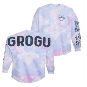 Disney Star Wars Grogu Spirit Jersey Tie-Dye Long Sleeve Shirt XS